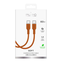 Flexible USB-C cable 60W 1.5m ICON - orange - Carlat
