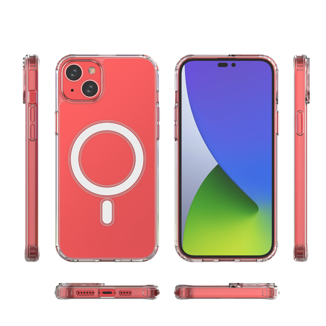 Flexible gel case for iPhone 15 Plus magnetic with MagSafe transparent - Carlat