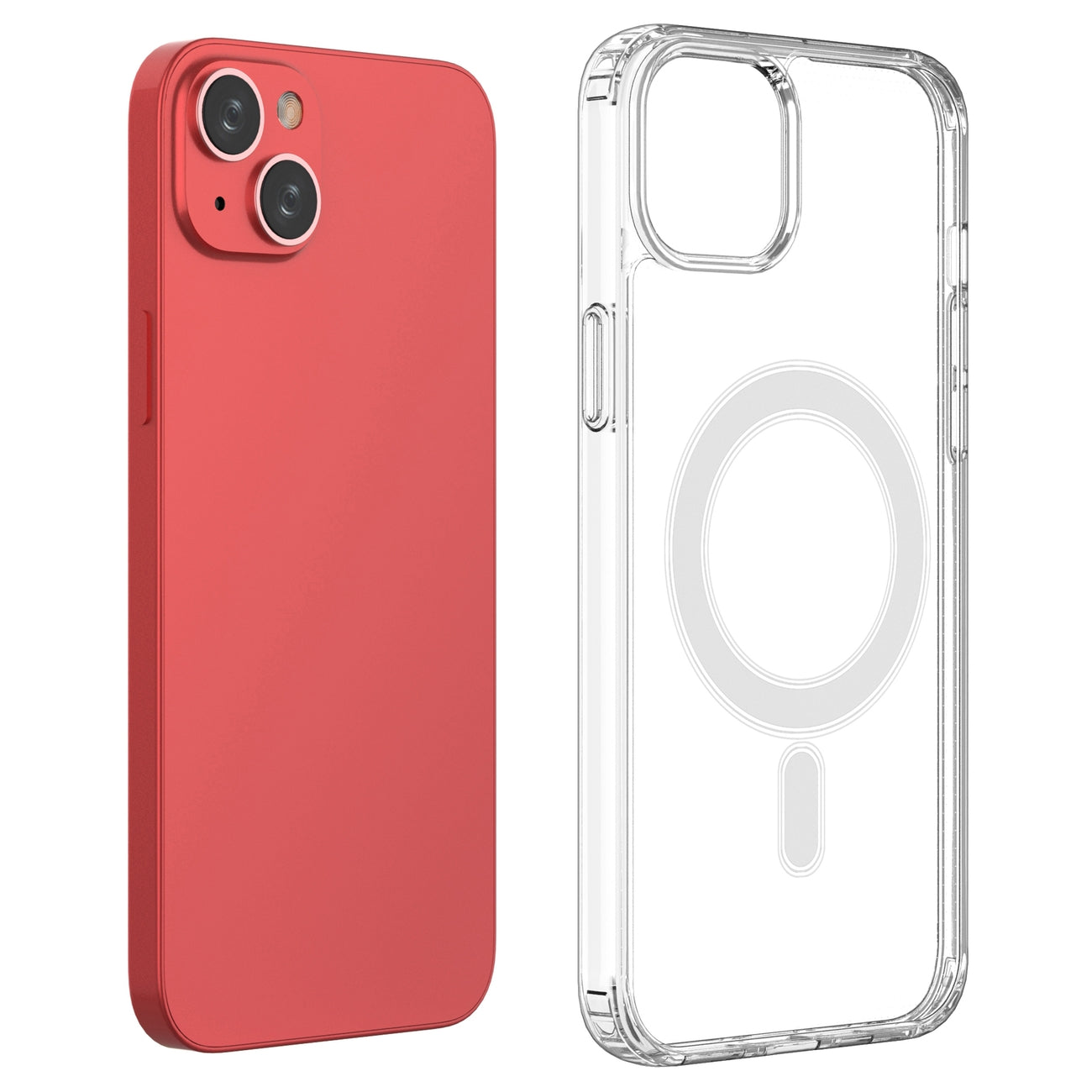 Flexible gel case for iPhone 15 Plus magnetic with MagSafe transparent - Carlat