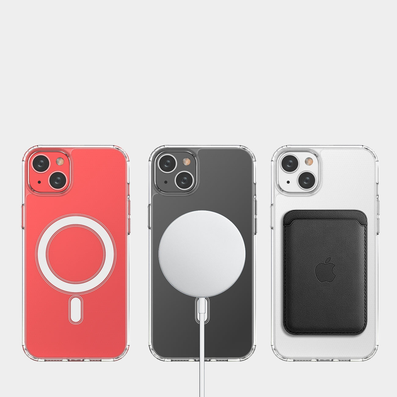 Flexible gel case for iPhone 15 Plus magnetic with MagSafe transparent - Carlat