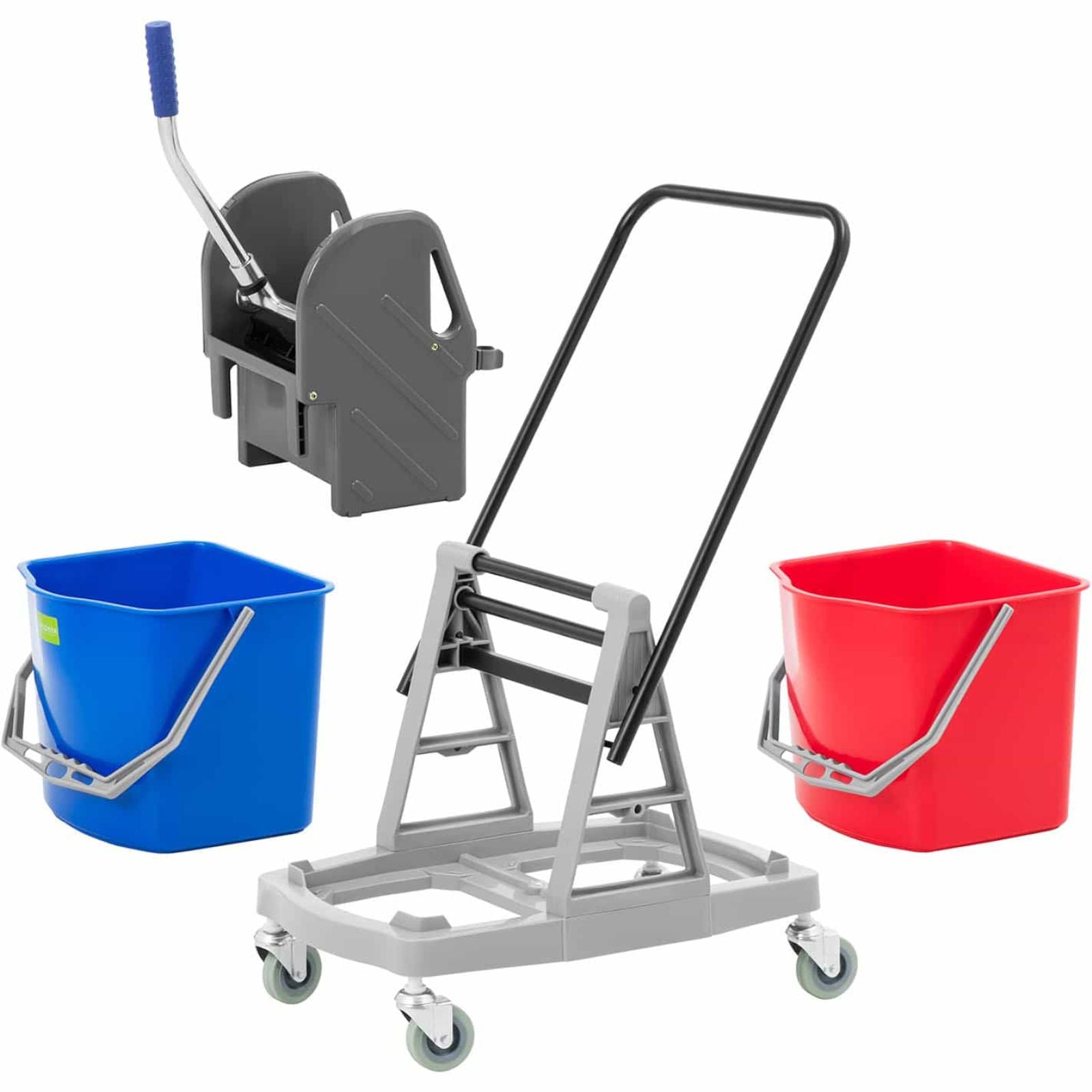 Floor cleaning cleaning trolley, 2 buckets, 2x 17 liter juicer - Carlat