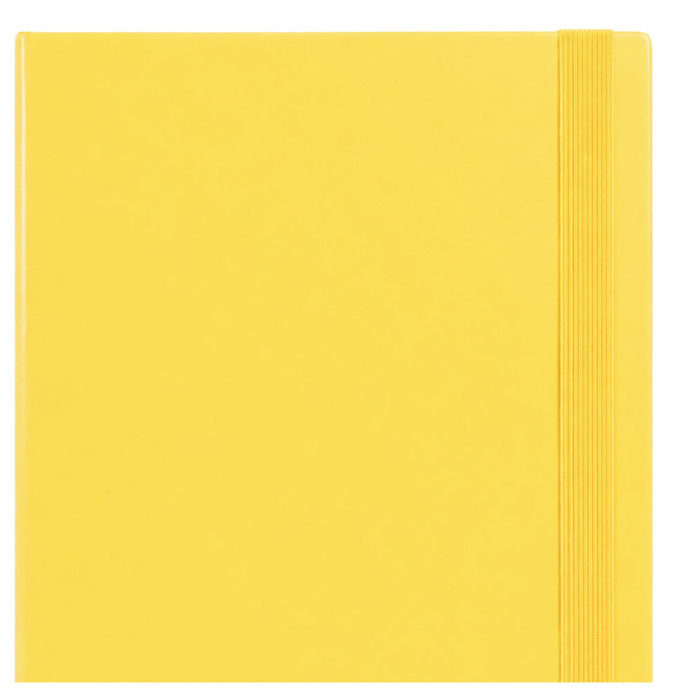 Fold-Out Document Folder with Elastic Band, Sturdy Office-Grade, Yellow, A4/4.5 cm - Carlat