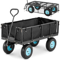 Foldable garden cart with a tarpaulin for transporting soil and fertilizer up to 550 kg - Carlat