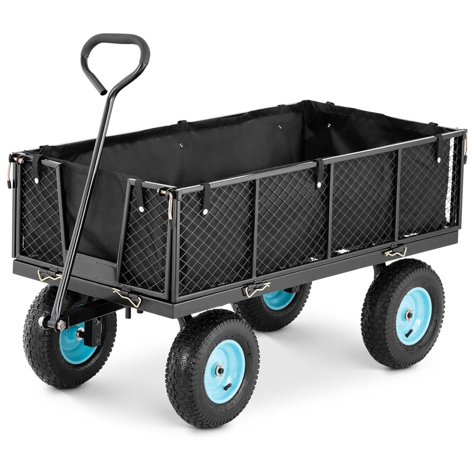 Foldable garden cart with a tarpaulin for transporting soil and fertilizer up to 550 kg - Carlat