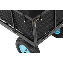 Foldable garden cart with a tarpaulin for transporting soil and fertilizer up to 550 kg - Carlat