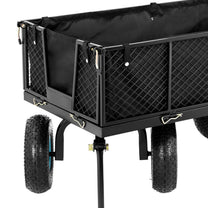 Foldable garden cart with a tarpaulin for transporting soil and fertilizer up to 550 kg - Carlat