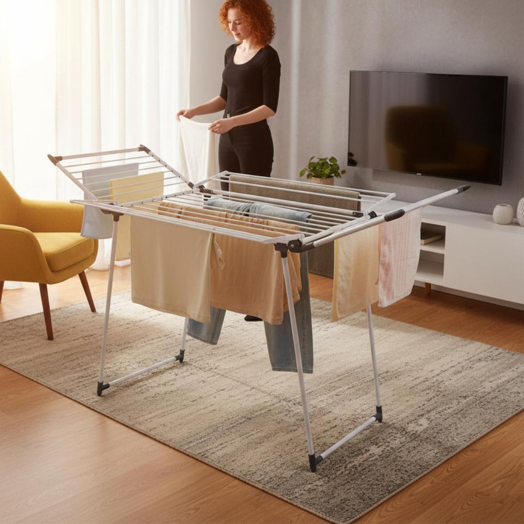 Folding clothes drying rack, up to 20 kg, Kinghoff KH-2041 - Carlat