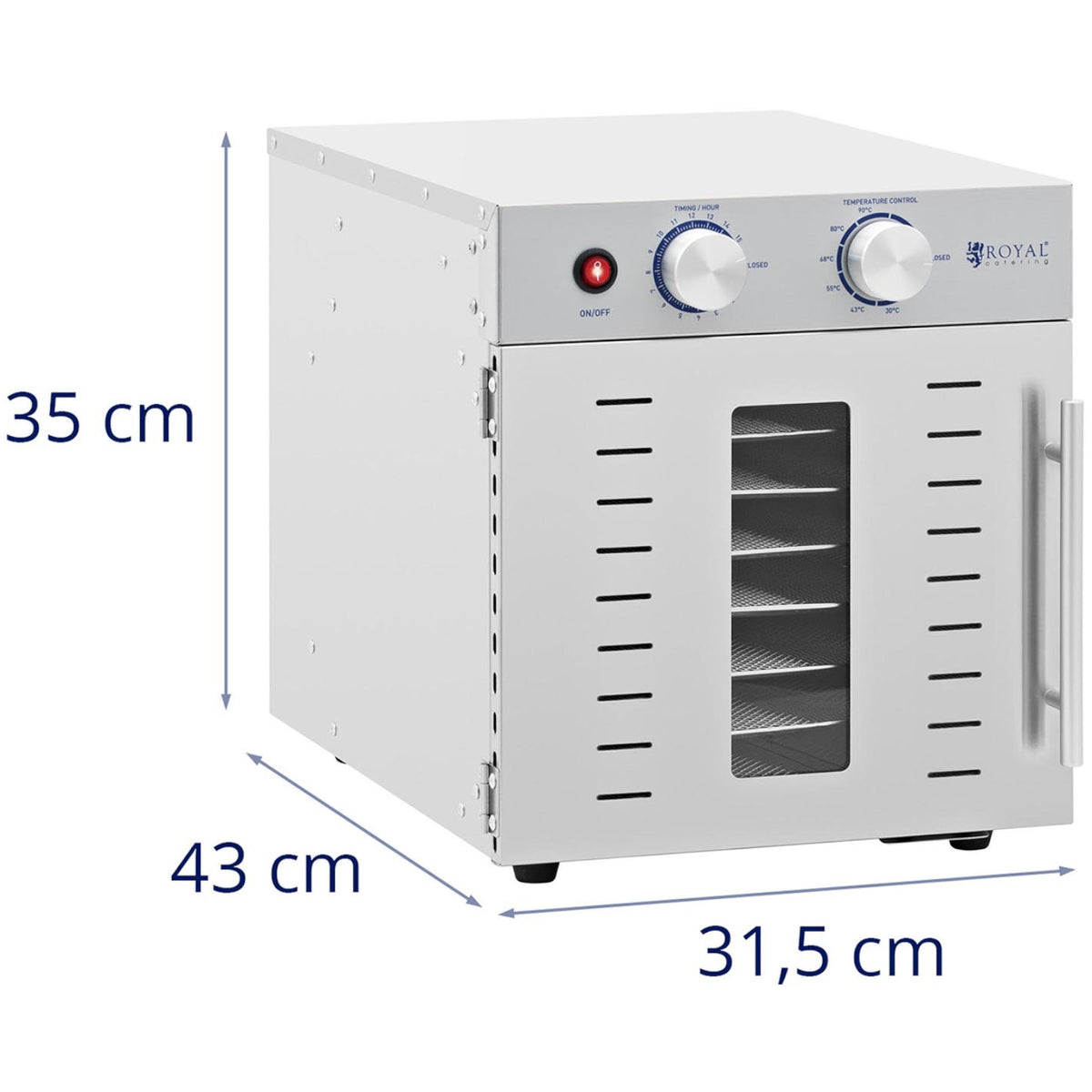 Food Dehydrators – Professional food dehydrator dryer 8 racks 29x29cm - Carlat