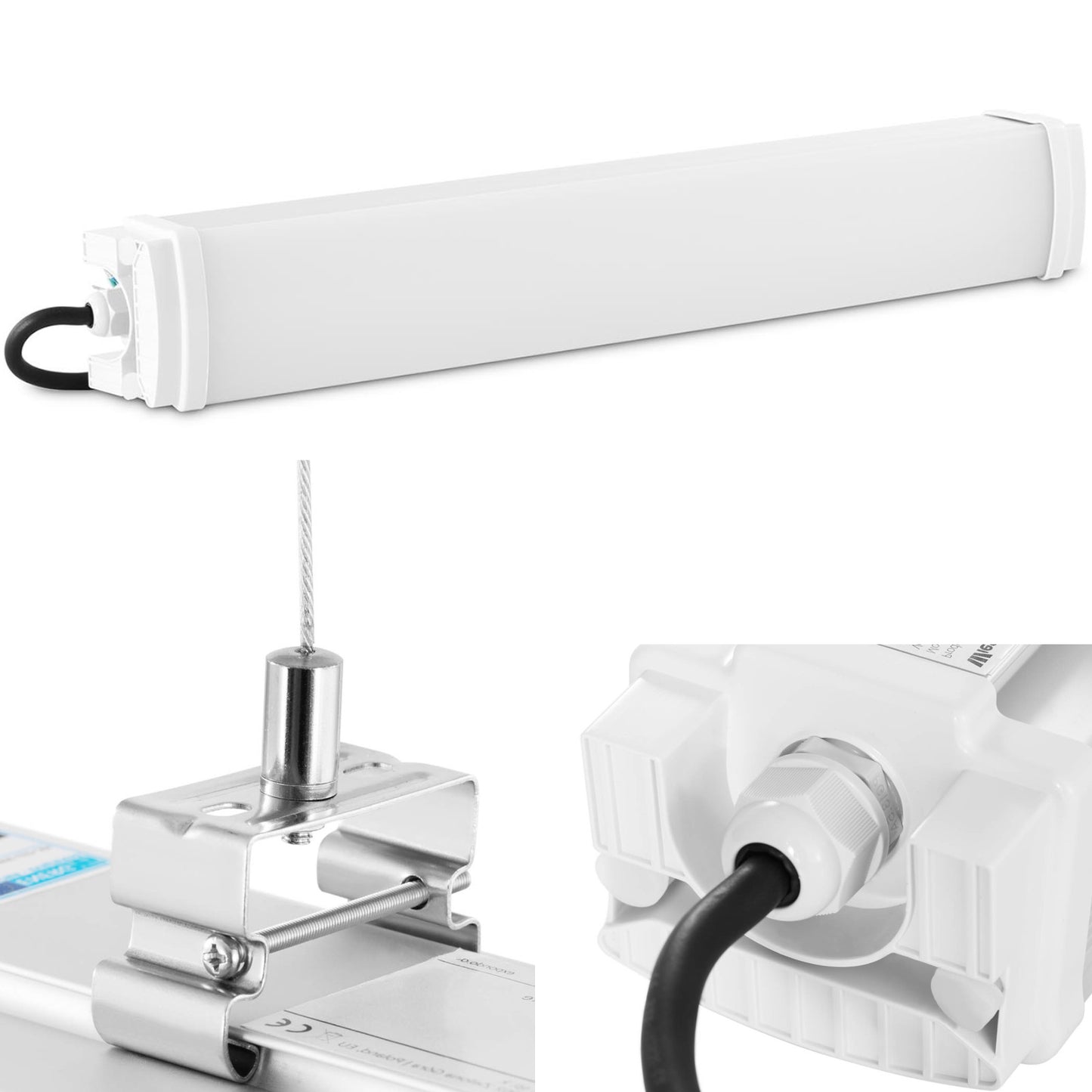Food Service – LED lamp fixture waterproof hermetic for workshop - Carlat