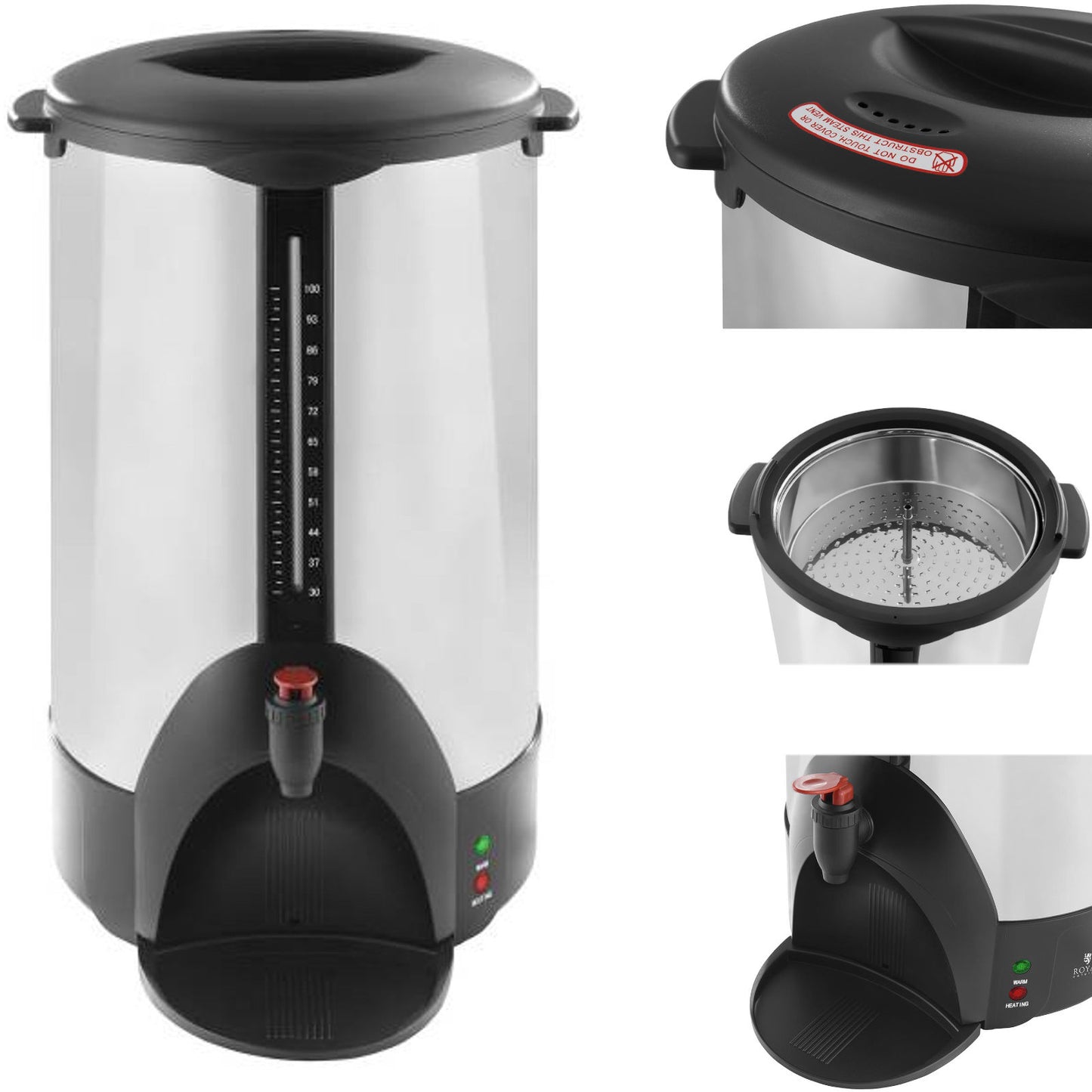 Food Service – Percolator coffee and tea maker, steel, double - Carlat