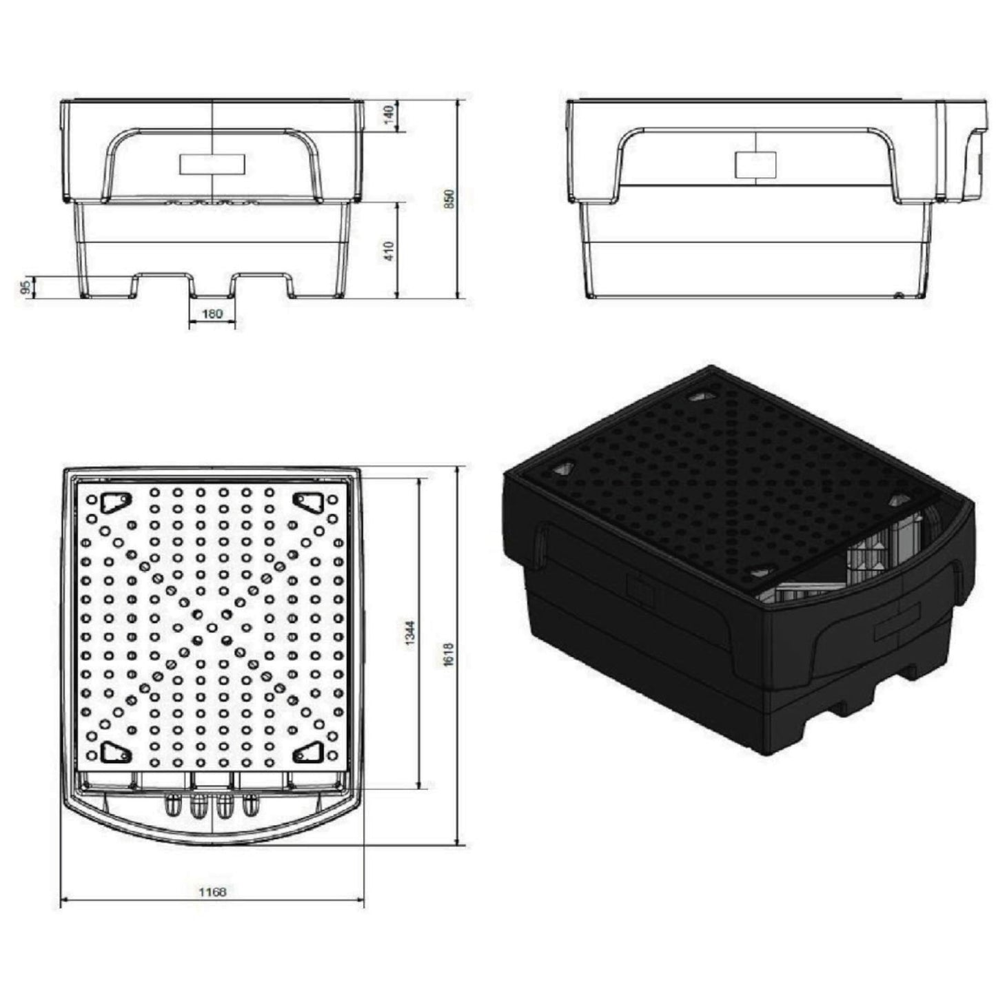 Food Service – Spill tub, base for 1 IBC 1100L - Carlat