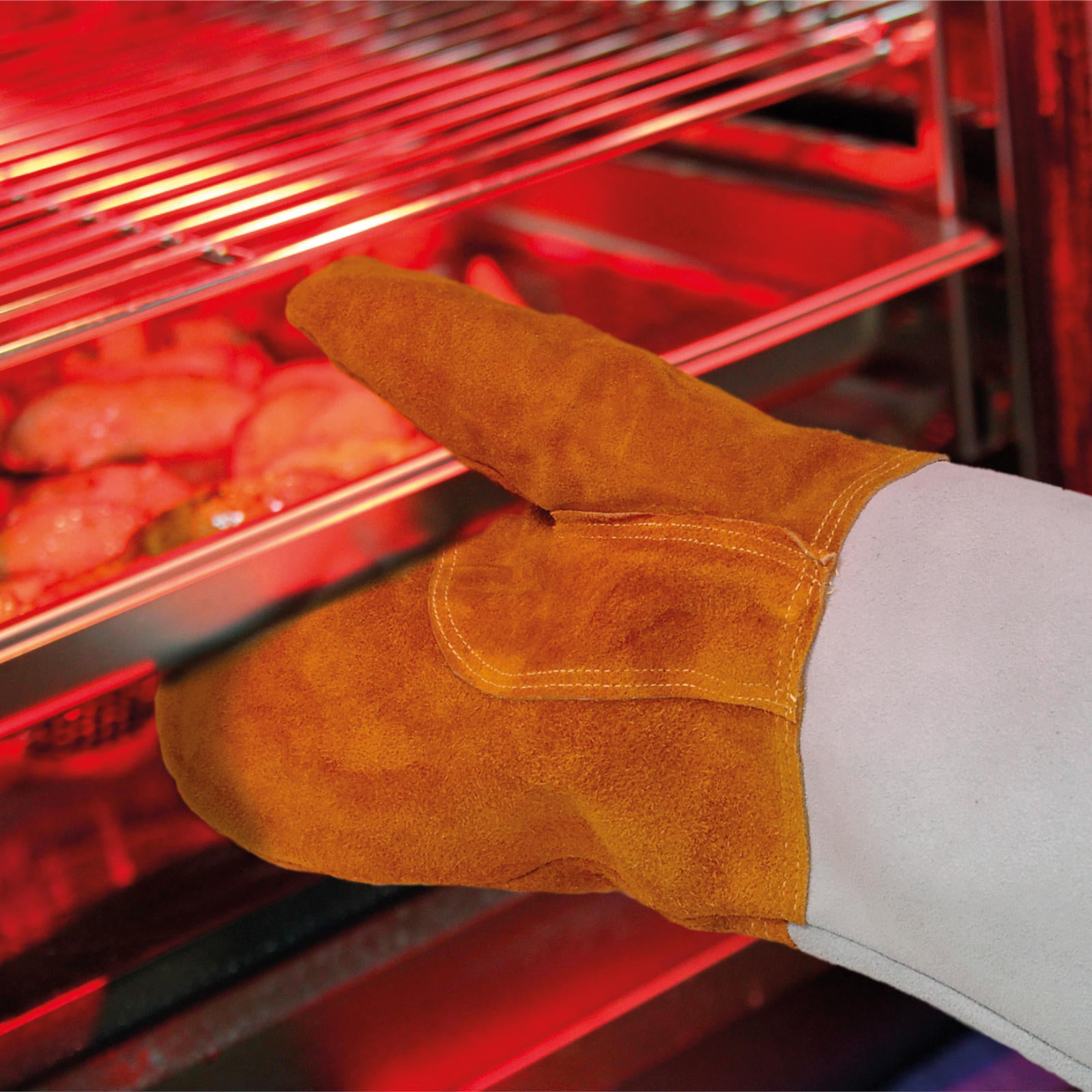 Food Service Uniforms – Thermal kitchen gloves, protective leather, 2 - Carlat