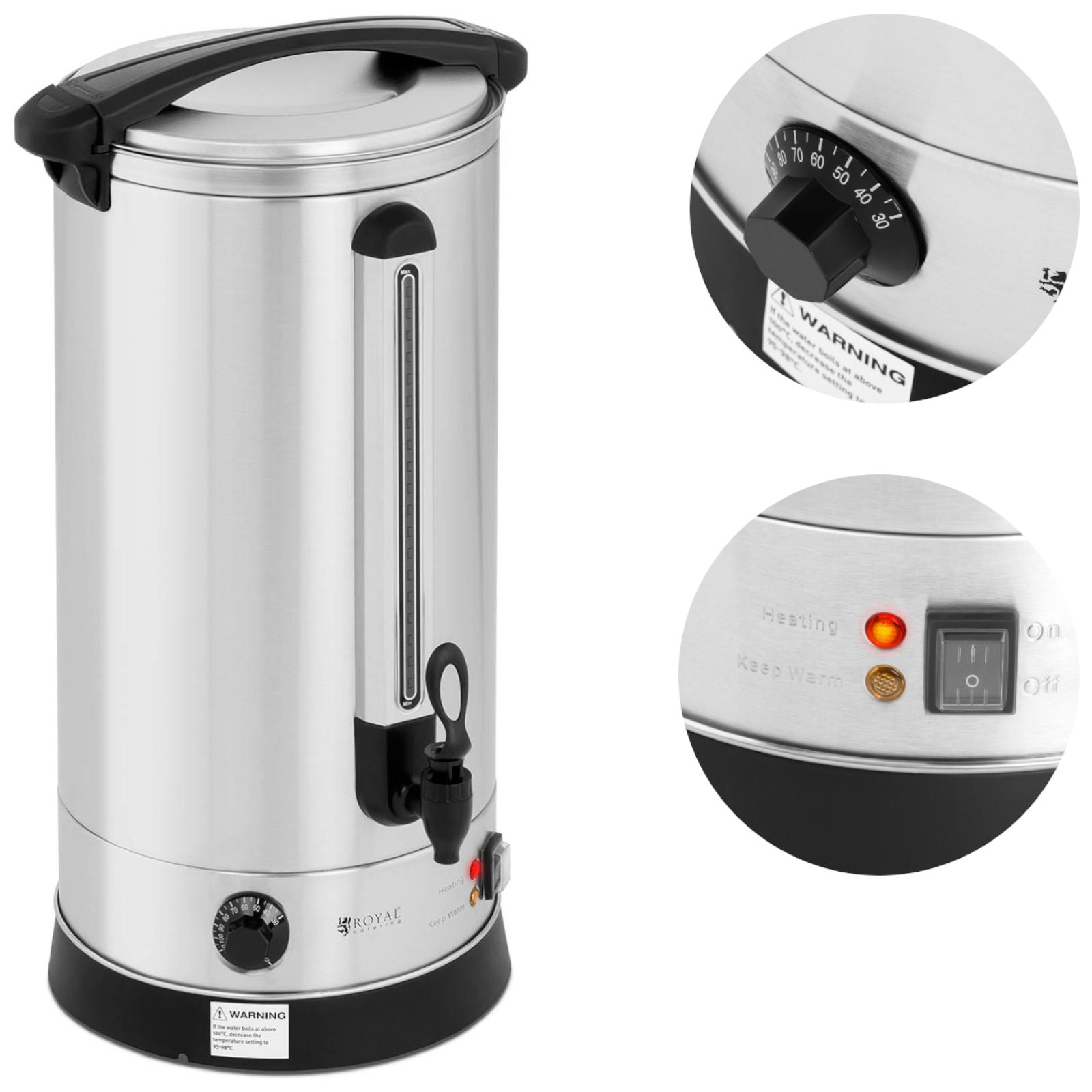 Food Service – Warmer mulled water heater double wall steel - Carlat