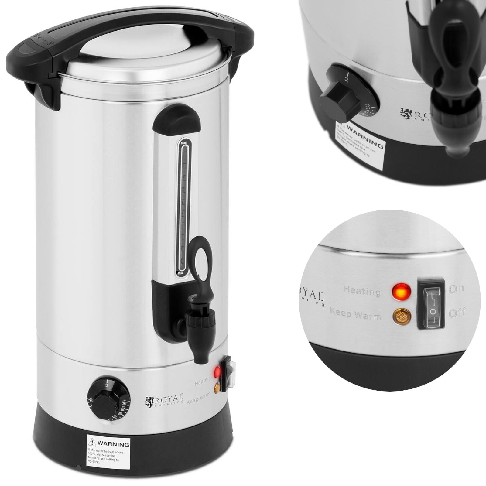 Food Service – Warmer mulled water heater double wall steel - Carlat