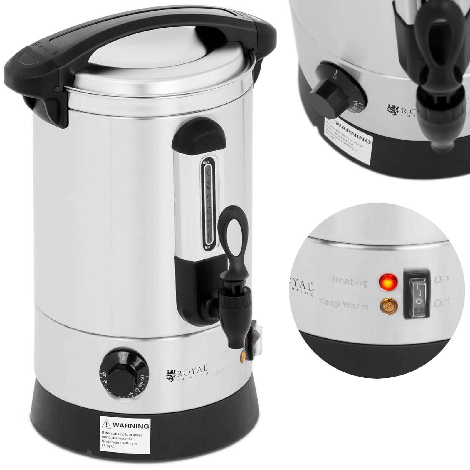 Food Service – Warmer mulled water heater double wall steel - Carlat