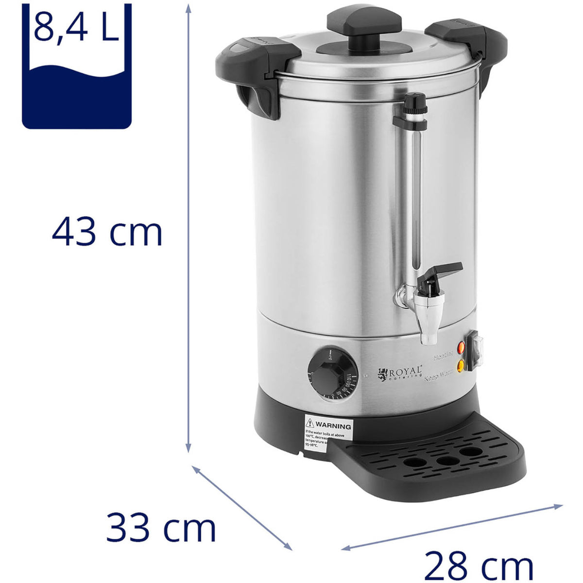 Food Service – Water heater with double walls and drainer - Carlat