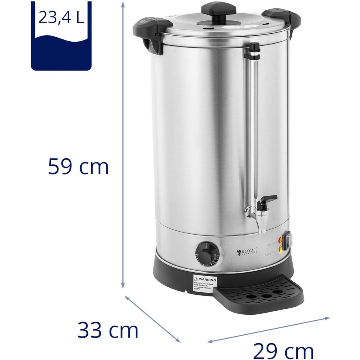 Food Service – Water heater with double walls and drainer - Carlat