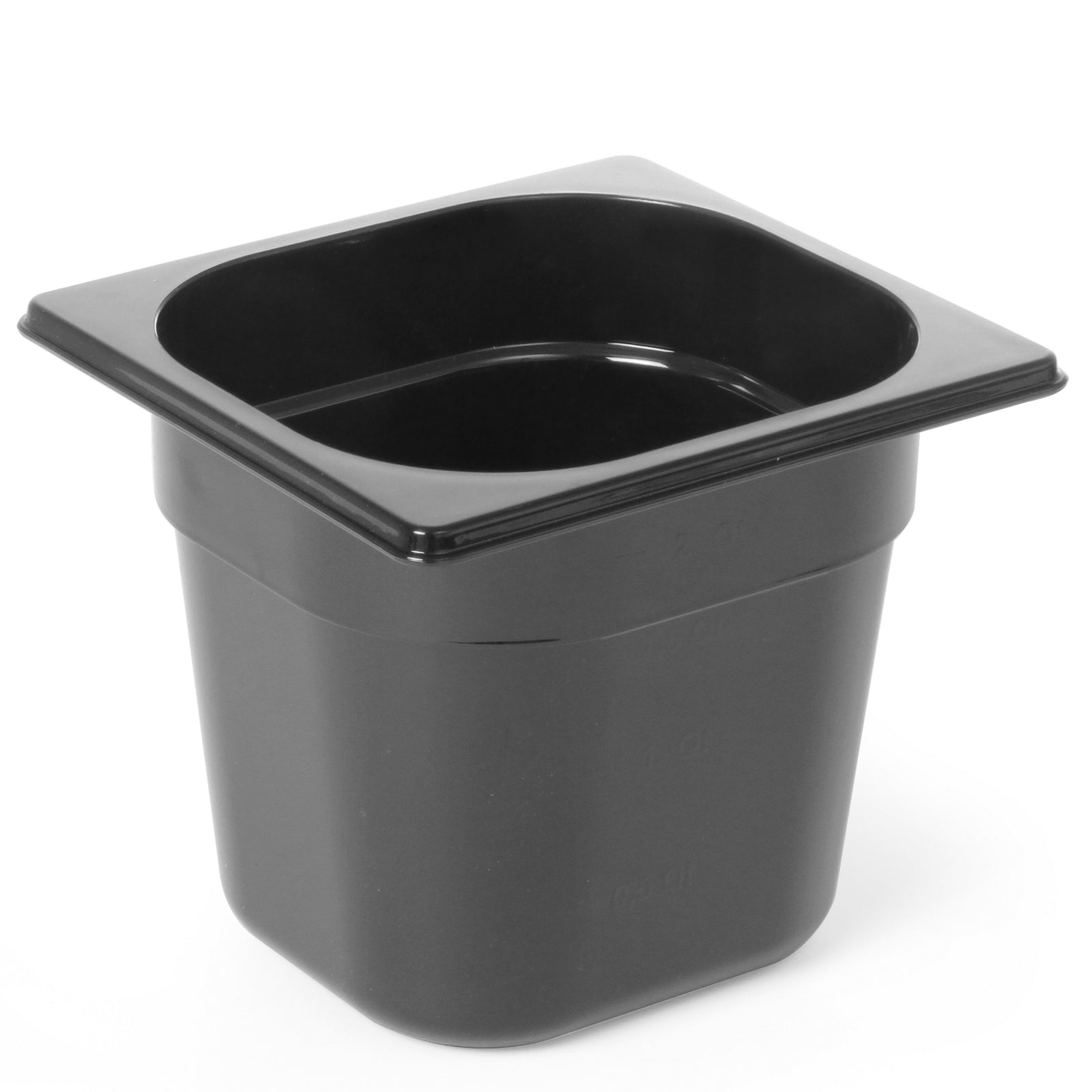 Food Storage Containers – Black polycarbonate container GN 1/6 height - Carlat