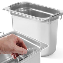Food Storage Containers – GN container with retractable handles, stainless - Carlat