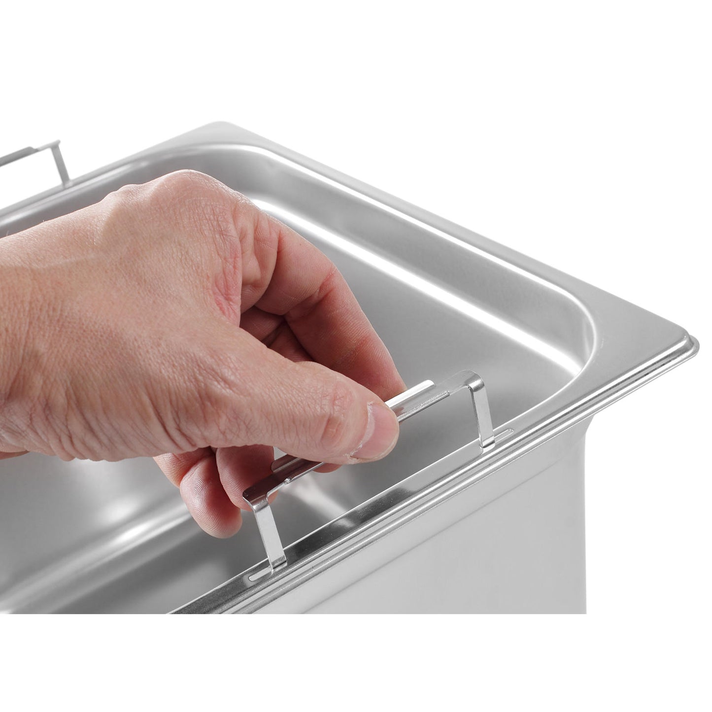 Food Storage Containers – GN container with retractable handles, stainless - Carlat