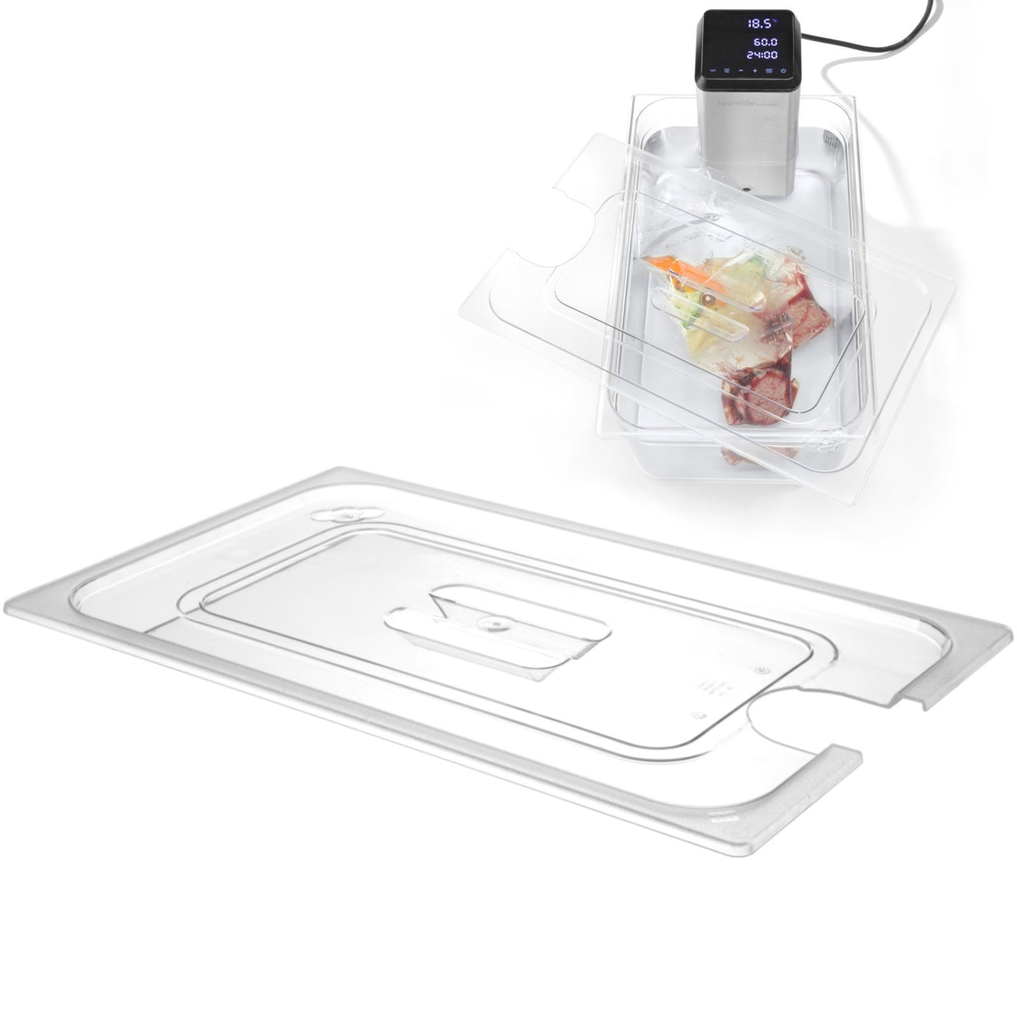 Food Storage Containers – Polycarbonate lid with cutout for Sous-Vide - Carlat