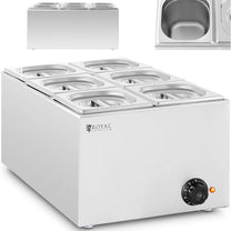 Food Warmers – Bain-marie electric heater 6 x GN 1/6 - Carlat