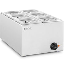 Food Warmers – Bain-marie electric heater 6 x GN 1/6 - Carlat