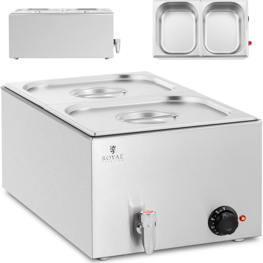 Food Warmers – Bain marie electric heater with tap 2 - Carlat