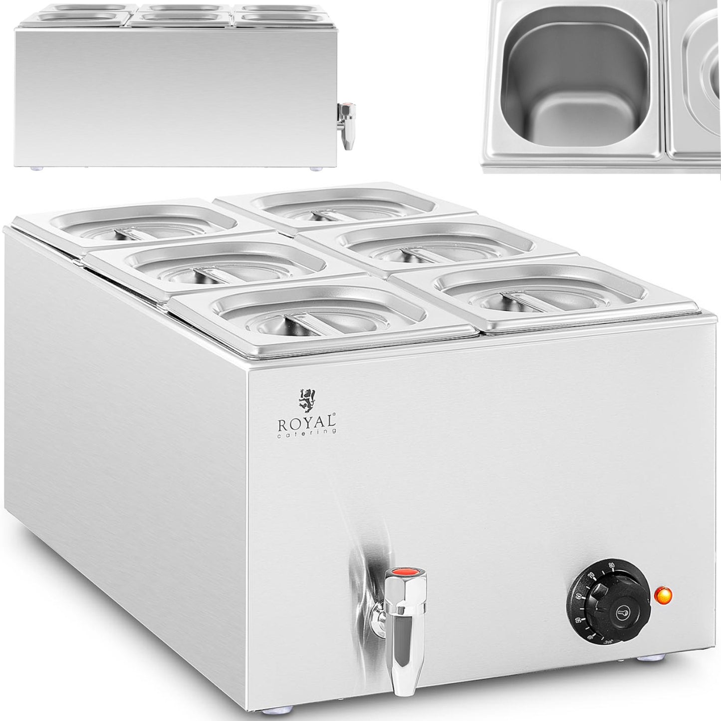 Food Warmers – Bain-marie food warmer heating buffet 6 x - Carlat