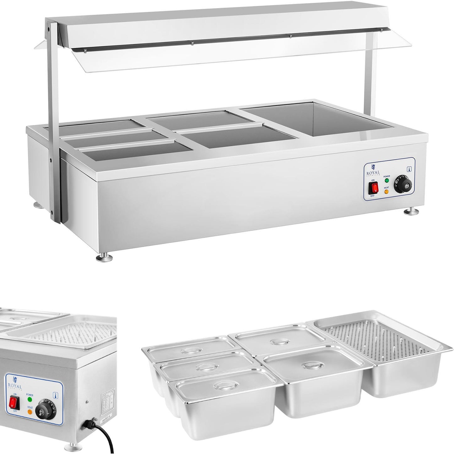 Food Warmers – Dry bain marie heater without water, free-standing - Carlat