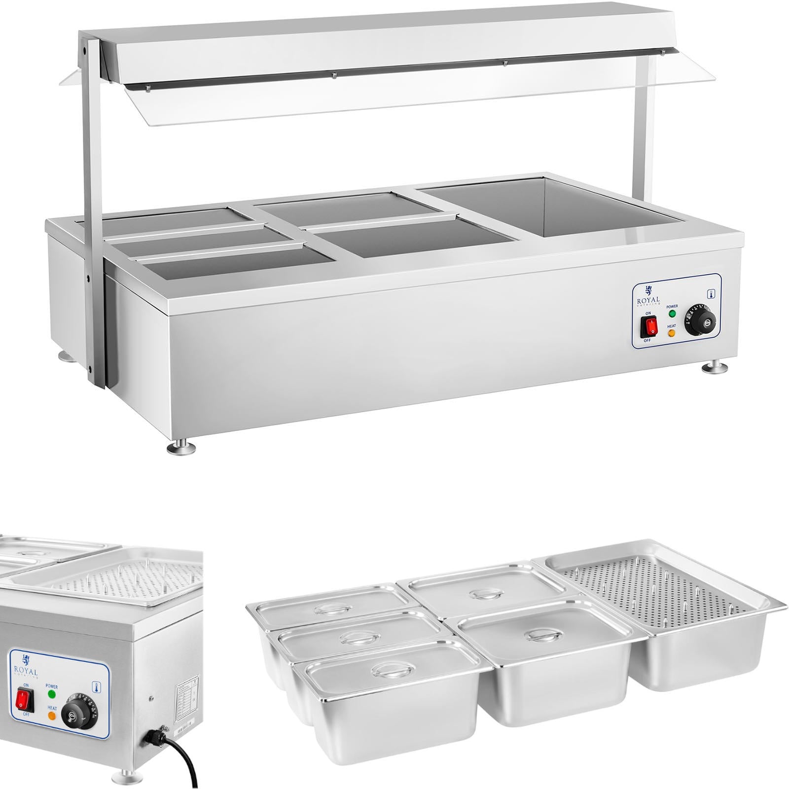 Food Warmers – Dry bain marie heater without water, free-standing - Carlat