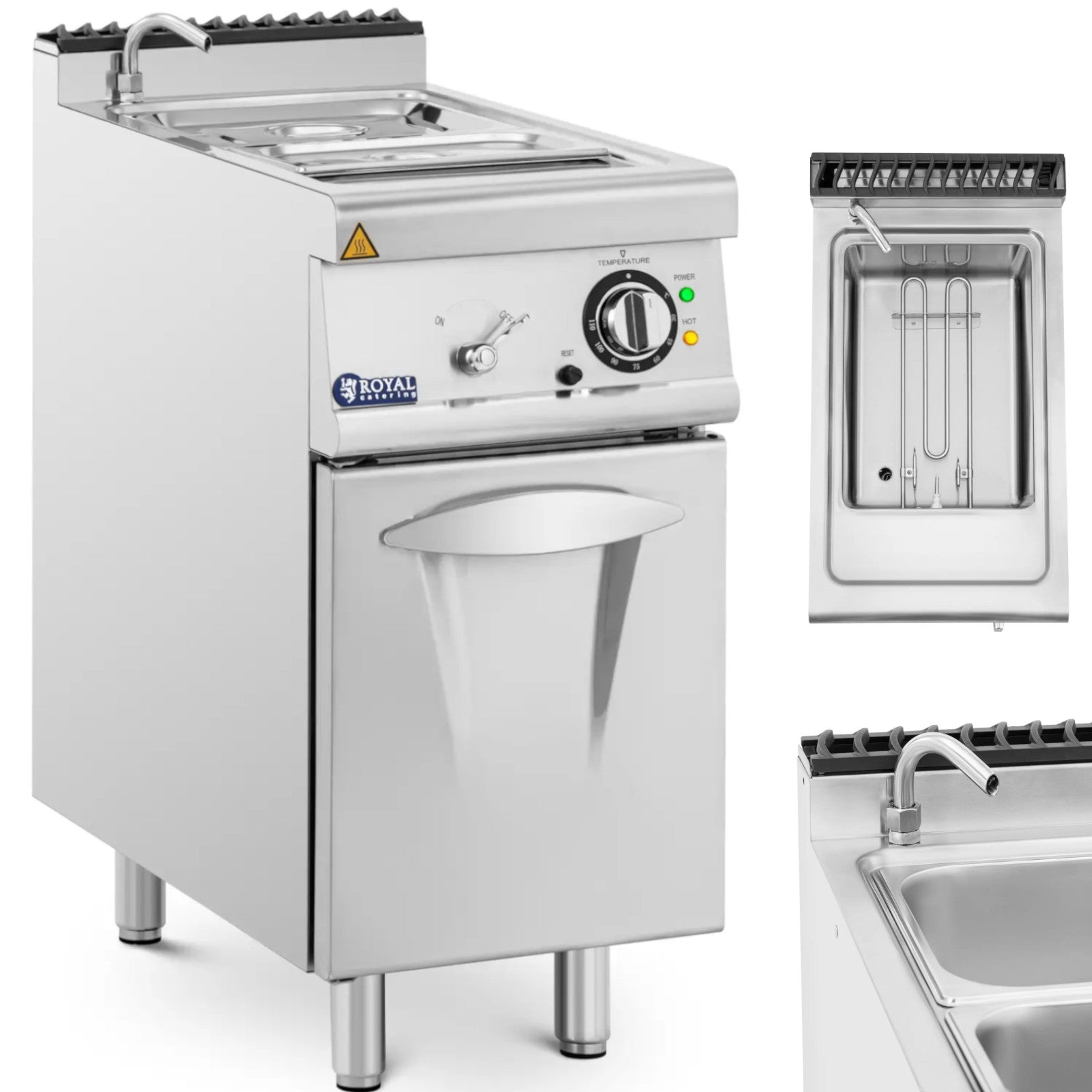 Food Warmers – Electric bain marie with cabinet and tap - Carlat