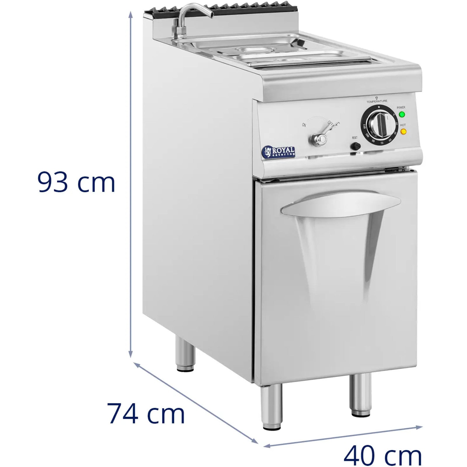Food Warmers – Electric bain marie with cabinet and tap - Carlat