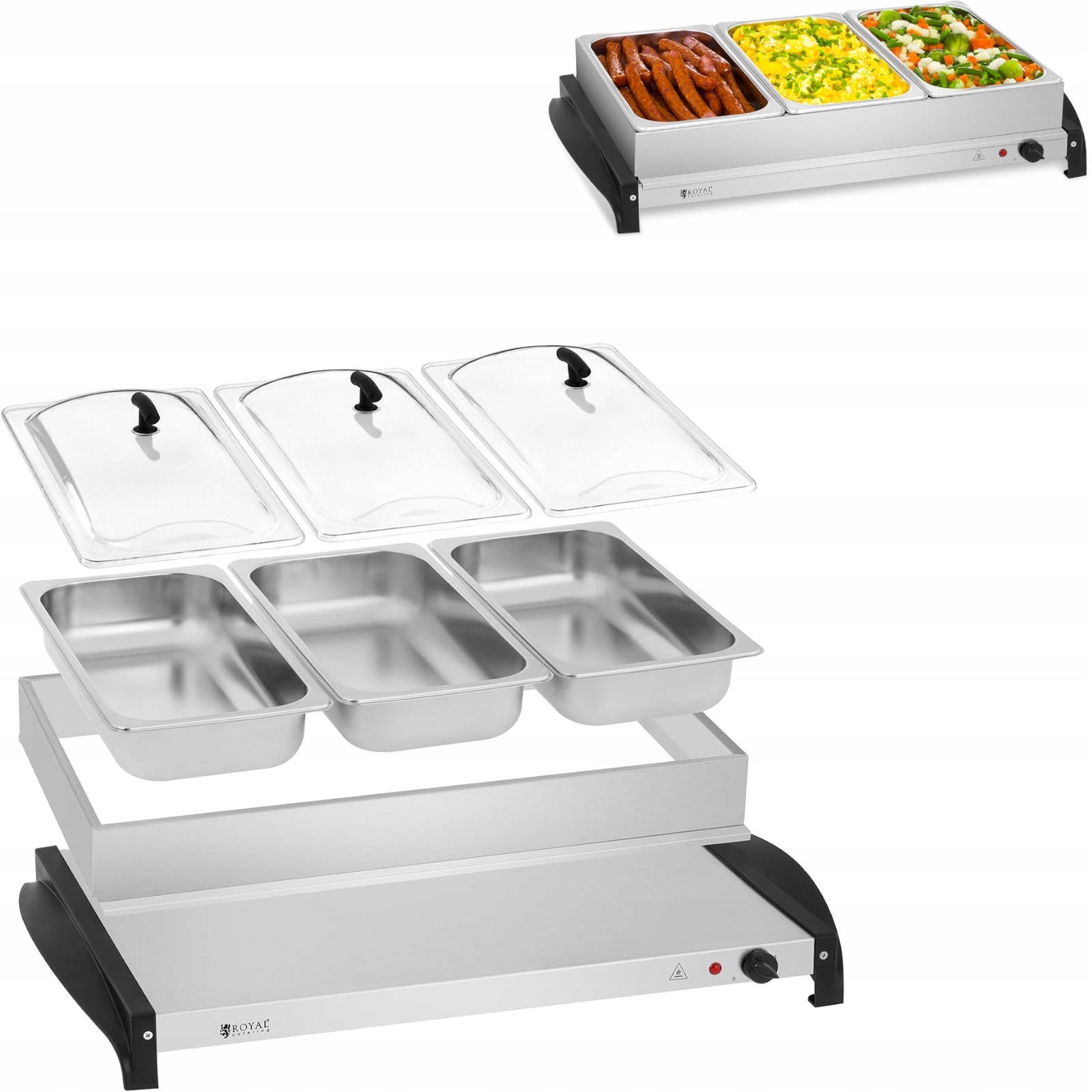 Food Warmers – Electric food warmer for 3 containers 400W - Carlat