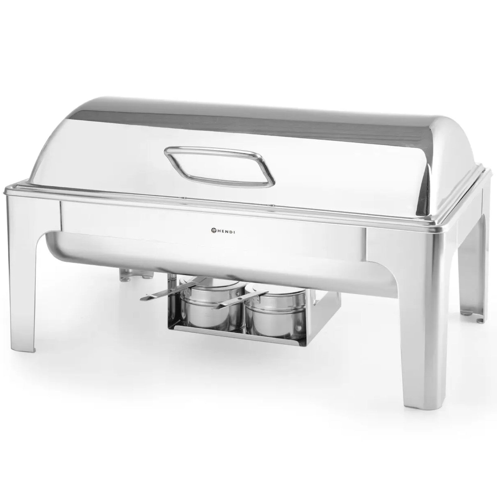 Food Warmers – Food warmer with candle paste, polished steel - Carlat