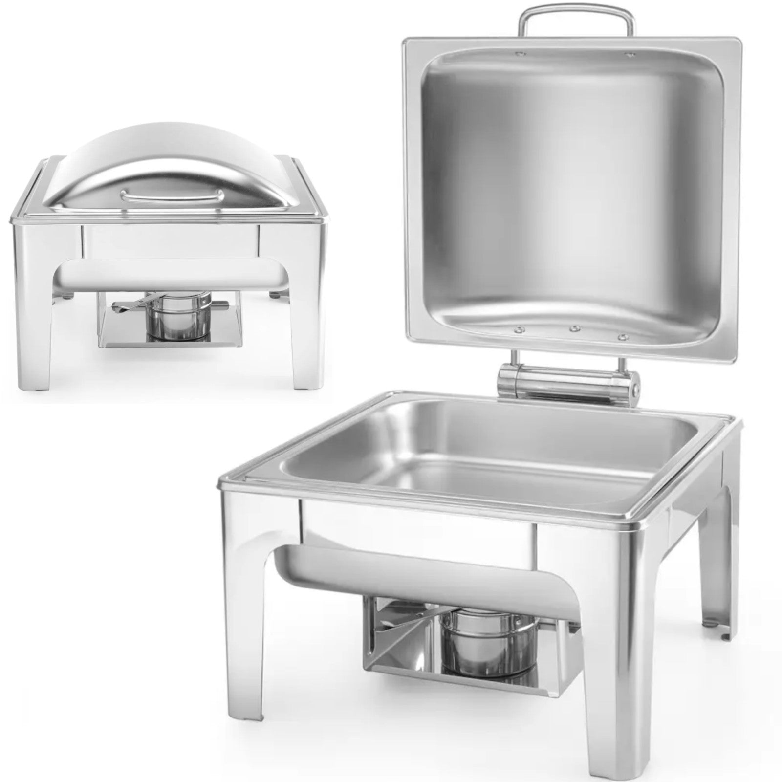 Food Warmers – Food warmer with candle paste, satin steel - Carlat
