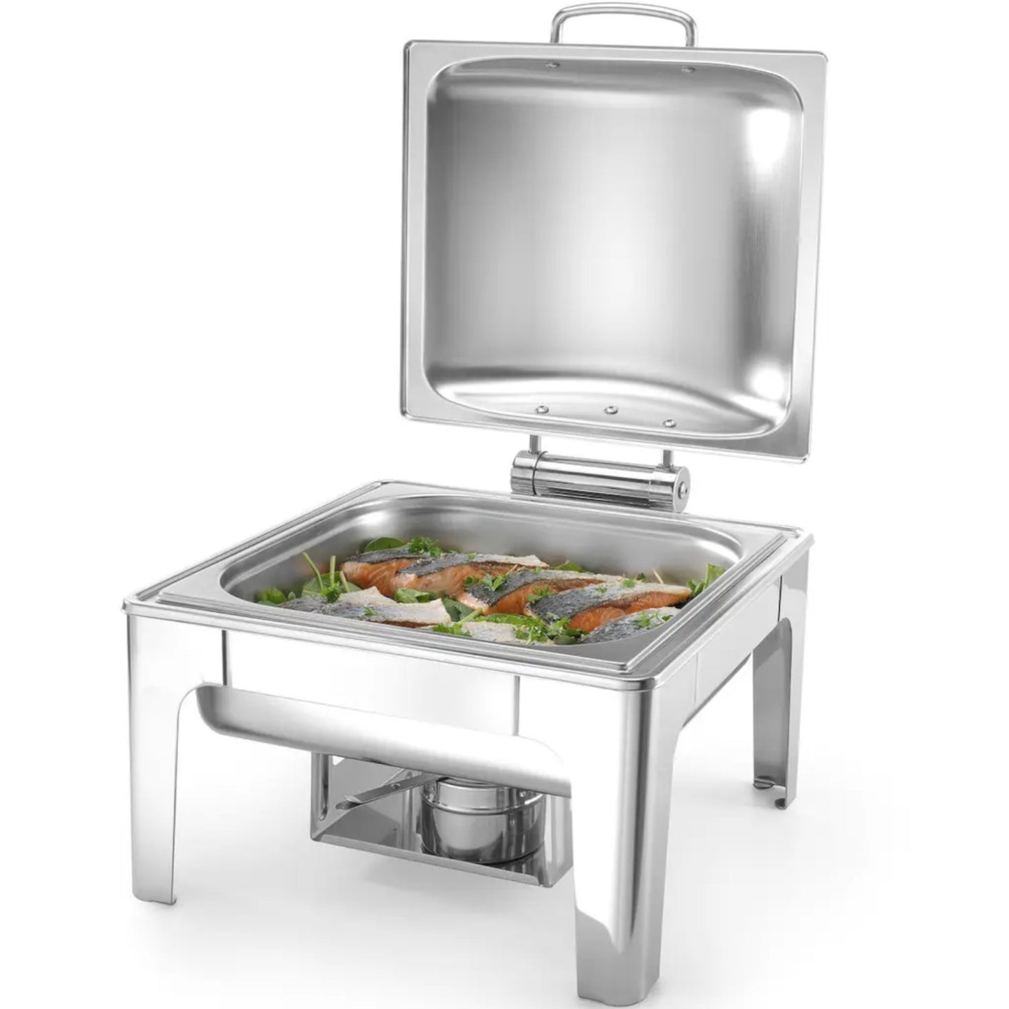Food Warmers – Food warmer with candle paste, satin steel - Carlat