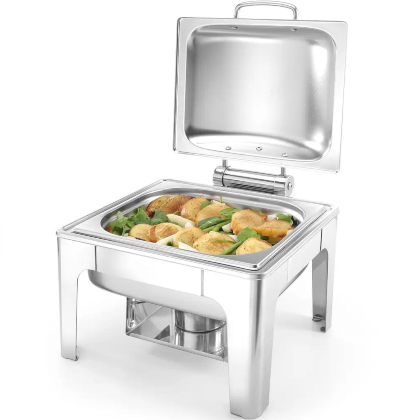 Food Warmers – Food warmer with candle paste, satin steel - Carlat