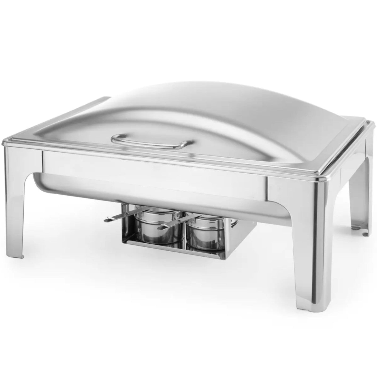 Food Warmers – Food warmer with candle paste, satin steel - Carlat
