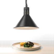 Food Warmers – Food warming lamp - hanging conical black - Carlat