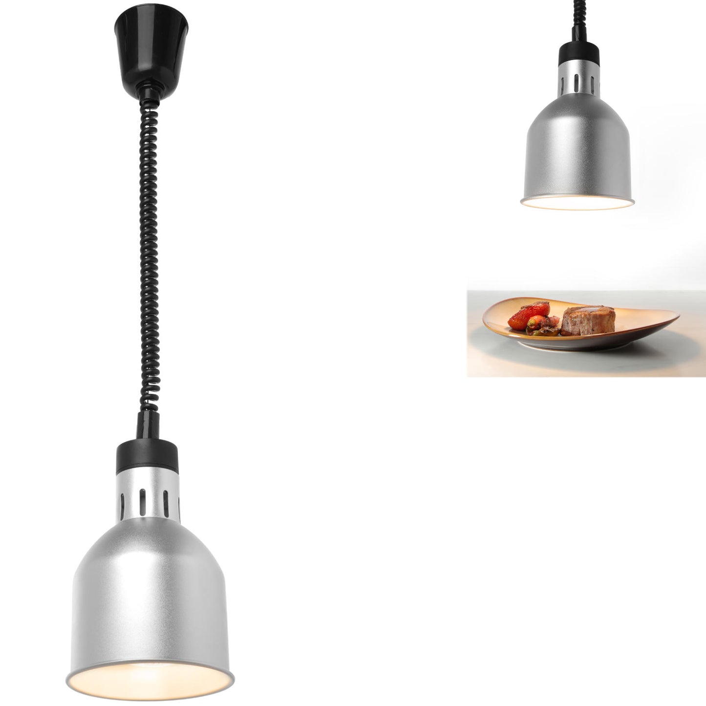 Food Warmers – Food warming lamp - hanging cylindrical conical - Carlat