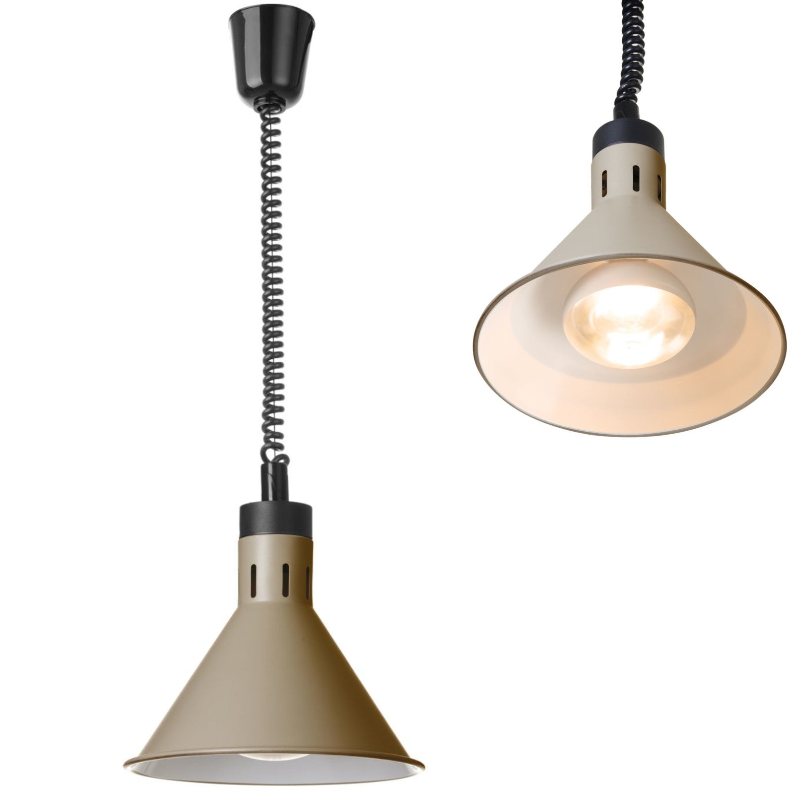 Food Warmers – Pendant conical food warming lamp. 275 mm - Carlat