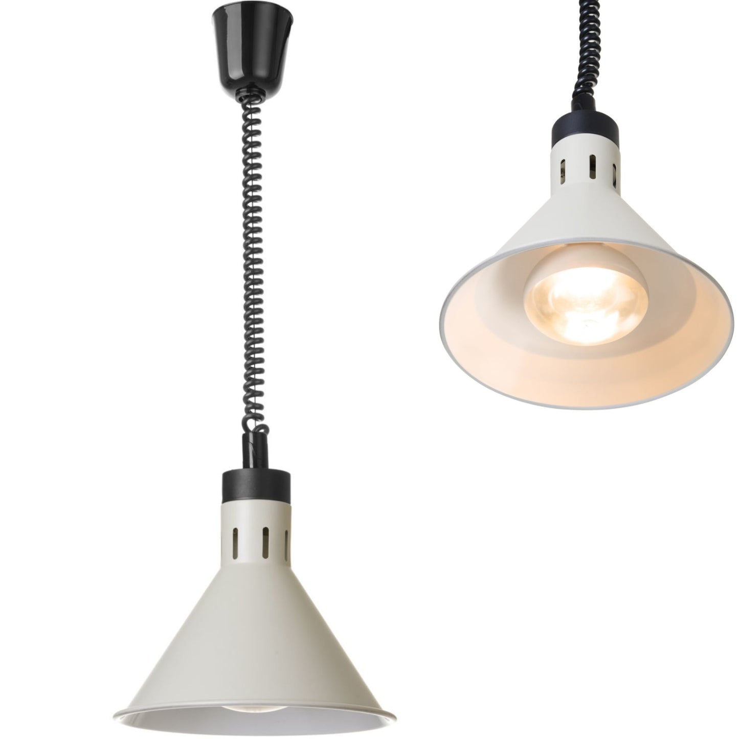 Food Warmers – Pendant conical food warming lamp. 275 mm - Carlat