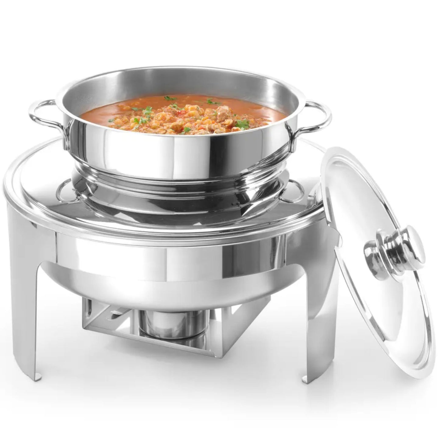 Food Warmers – Soup candle paste warmer, polished steel, 10L - Carlat