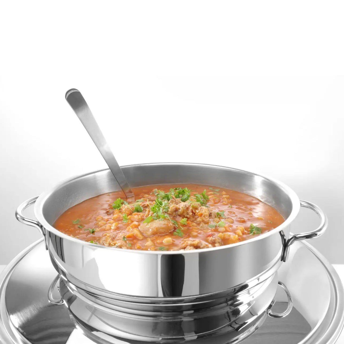 Food Warmers – Soup candle paste warmer, polished steel, 10L - Carlat