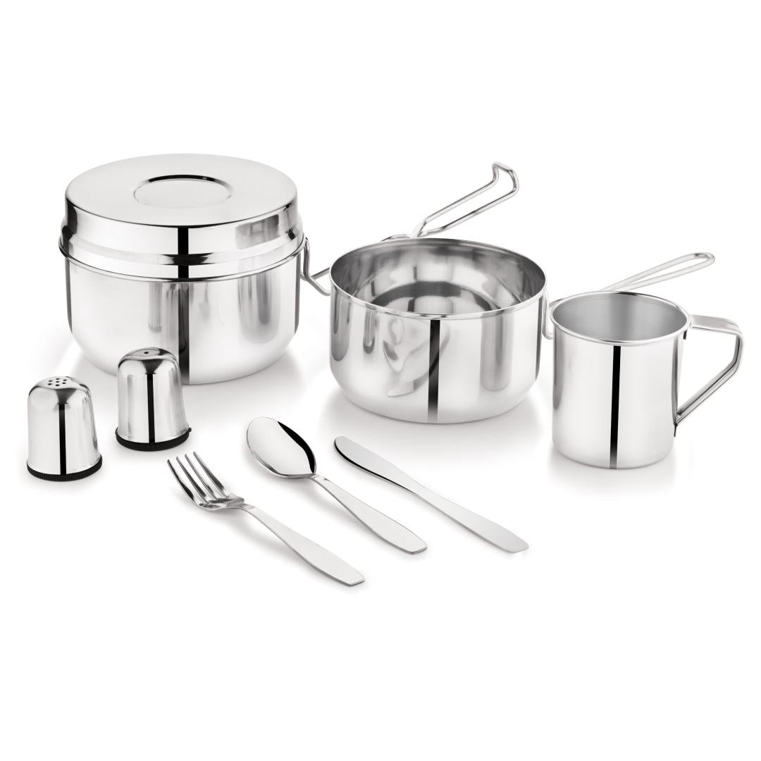 Food and – Travel Set, 9 pieces, stainless steel, Kinghoff, KH-2060 - Carlat