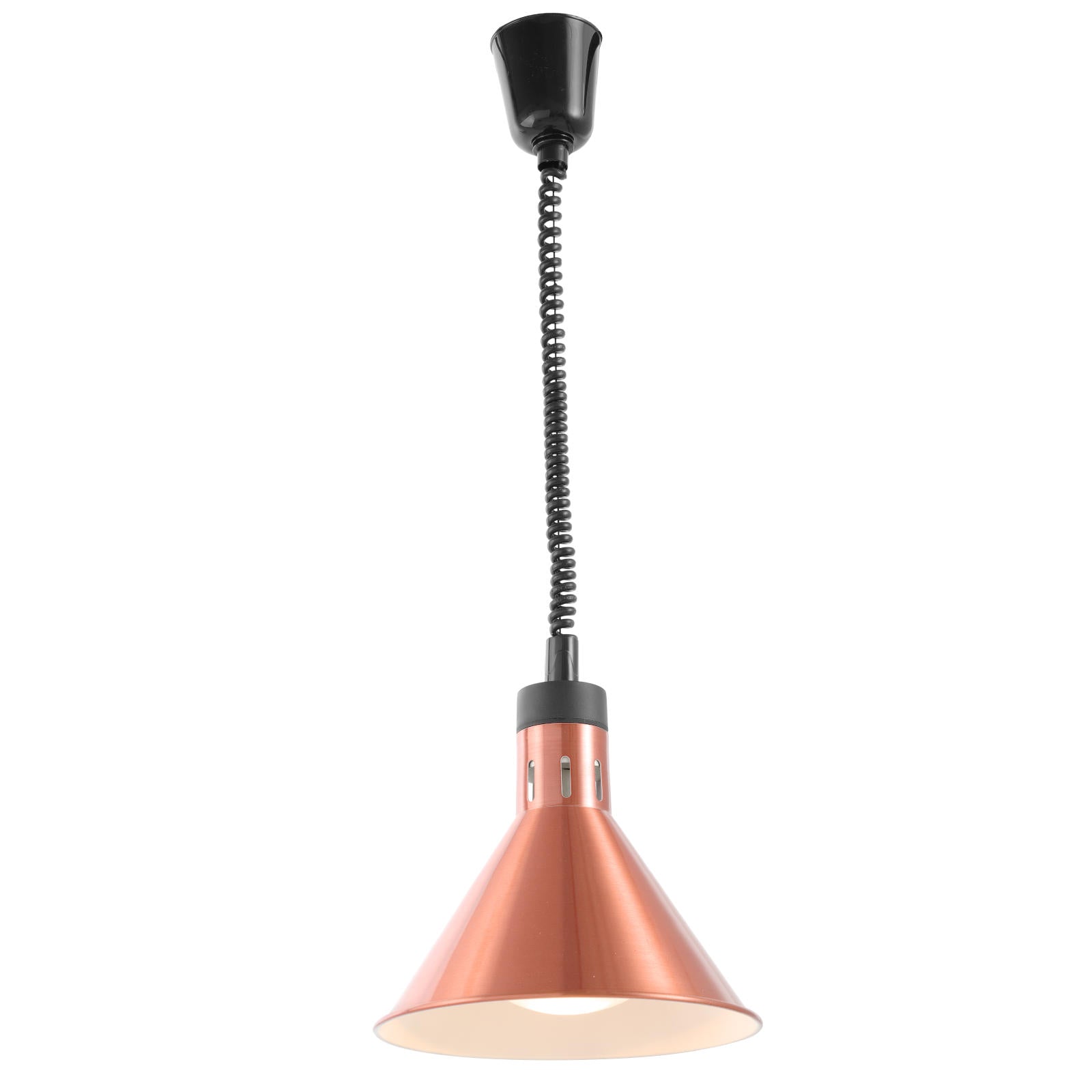 Food heating lamp - hanging conical copper 250W - Carlat