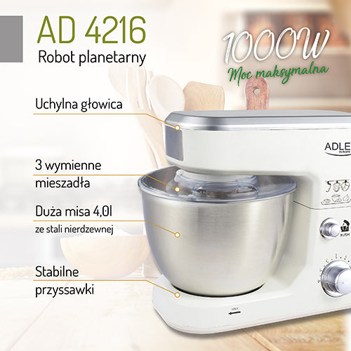 ADLER Food processors – AD 4216 1000 W Planetary Mixer – image 10