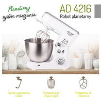 ADLER Food processors – AD 4216 1000 W Planetary Mixer – image 11