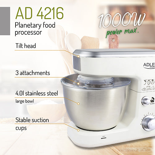 ADLER Food processors – AD 4216 1000 W Planetary Mixer – image 12
